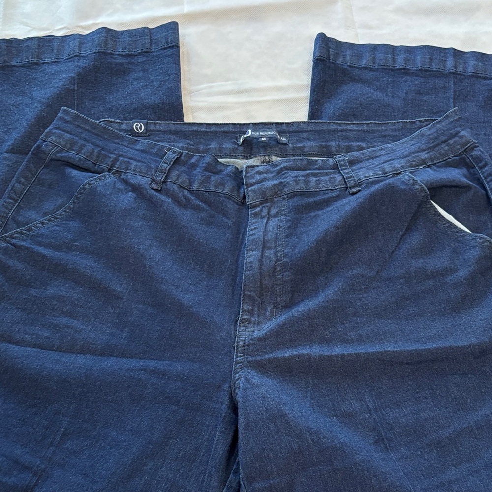 Our Republic for All Flare & Wide Leg Jeans in Navy